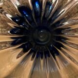 Large vintage blue glass vase