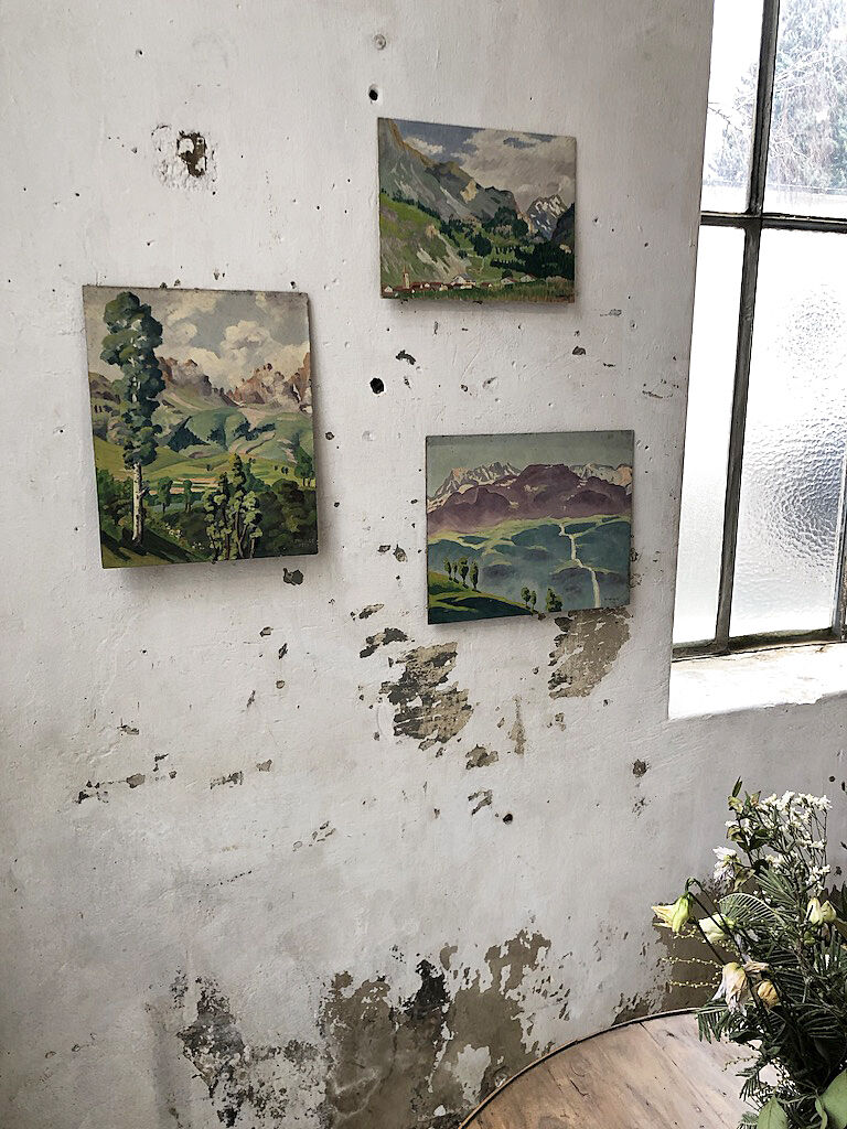 Oil painting landscape mountain 1933