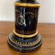 Lampe bleu et or style empire décor main
