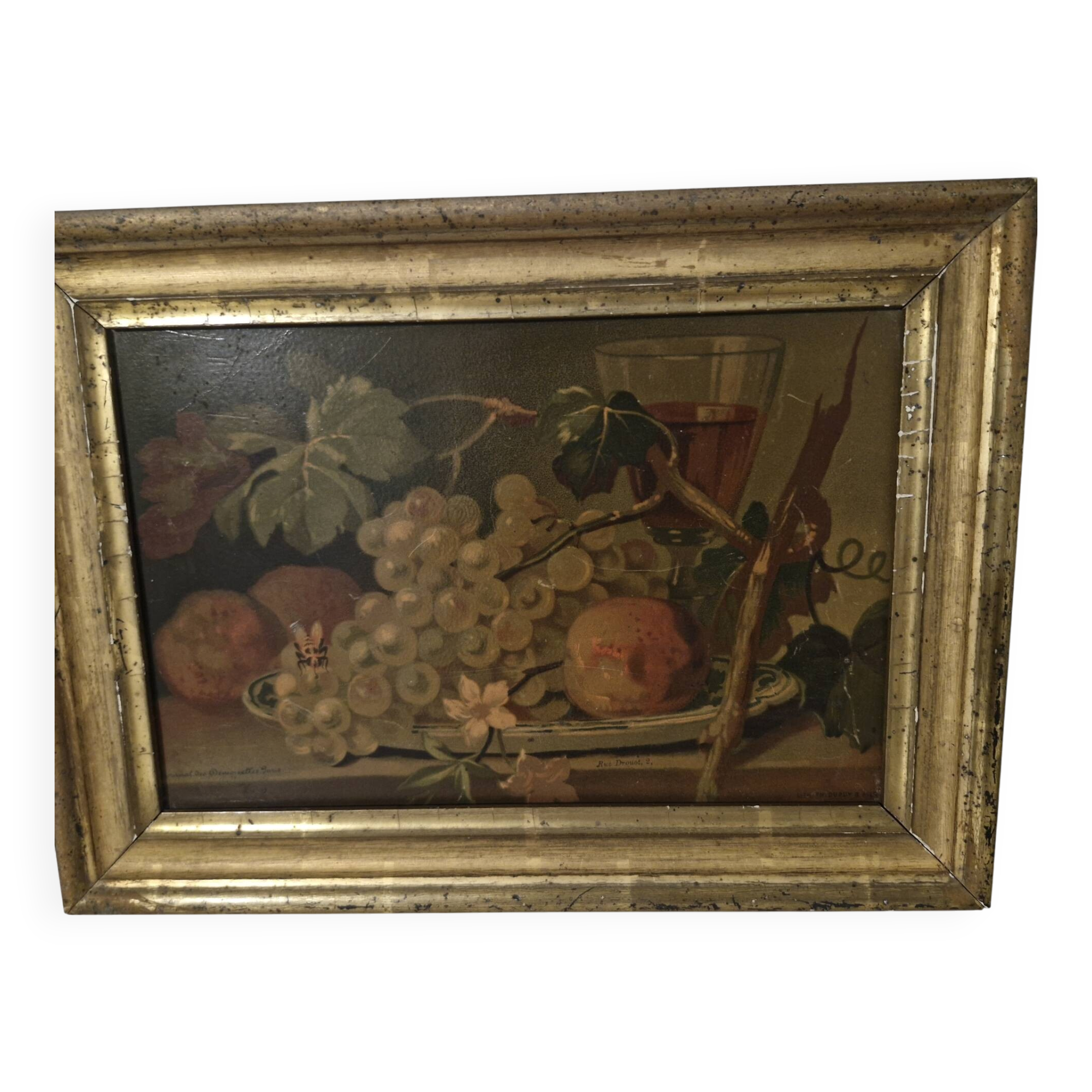 Tableau ancienne  nature morte encadrée