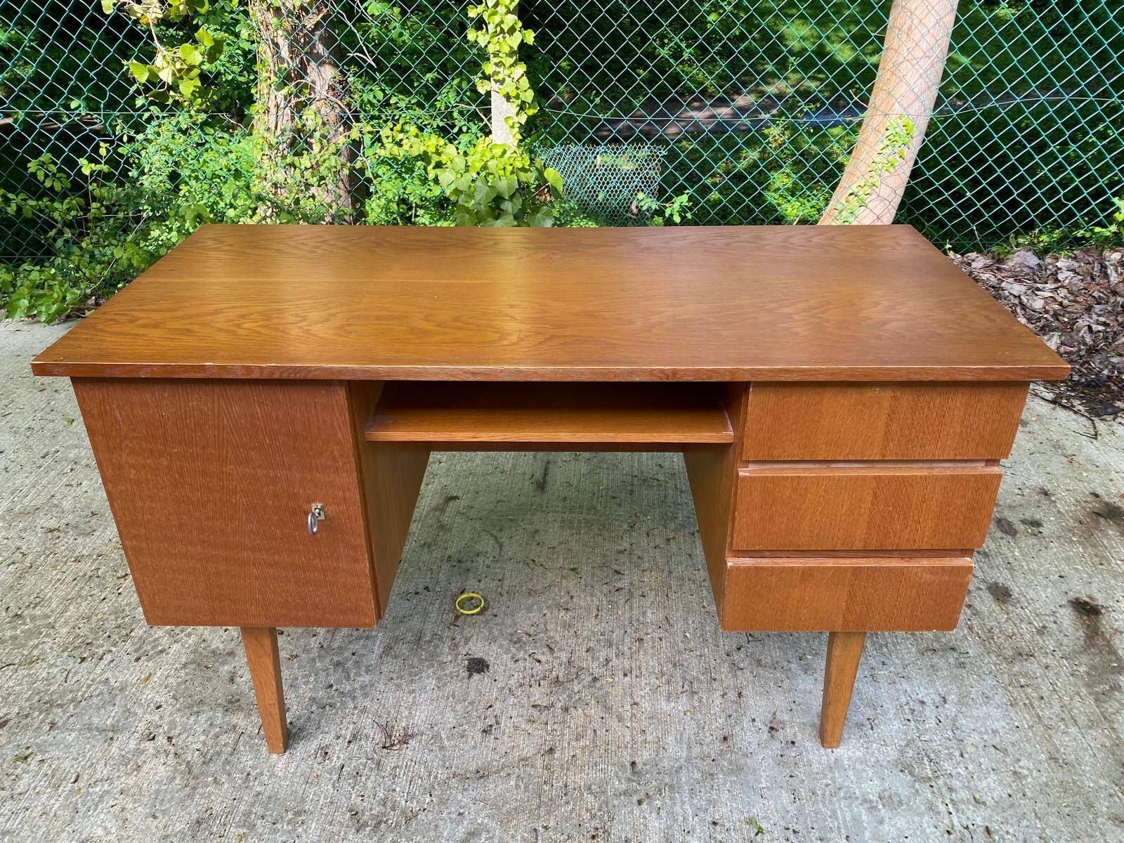 Scandinavian wooden desk from the 50s/60s, 120cm