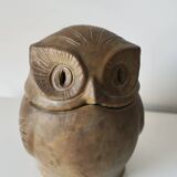 Ceramic owl sculpture - signed Agnès Escala - France, 1960s