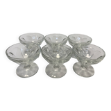 Coupes en verre transparentes anciennes
