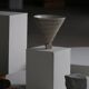 Decorative stoneware vase from mid-20th century, 1960s.