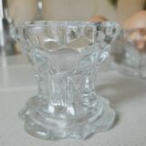 6 Bougeoirs en verre de Reims