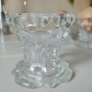 6 Bougeoirs en verre de Reims