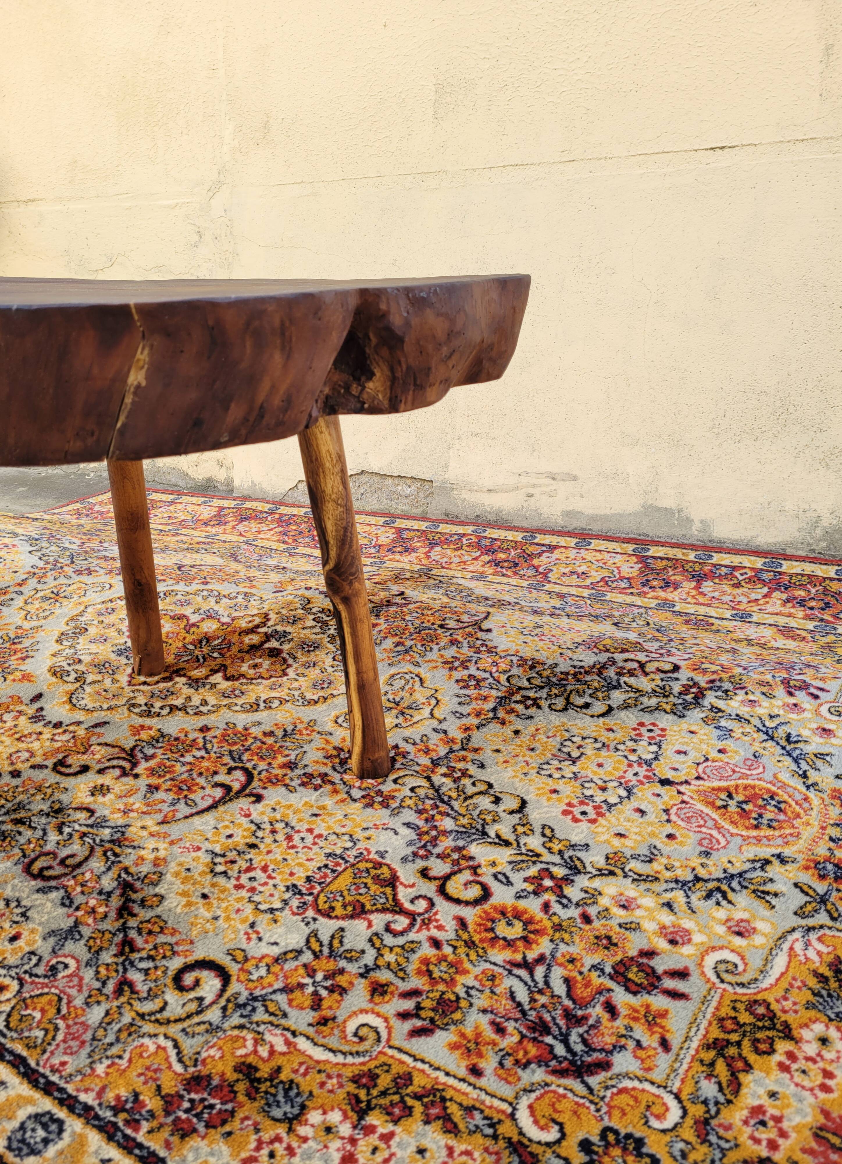 Brutalist chestnut coffee table