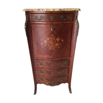 Secretary Louis XV rosewood marquetry