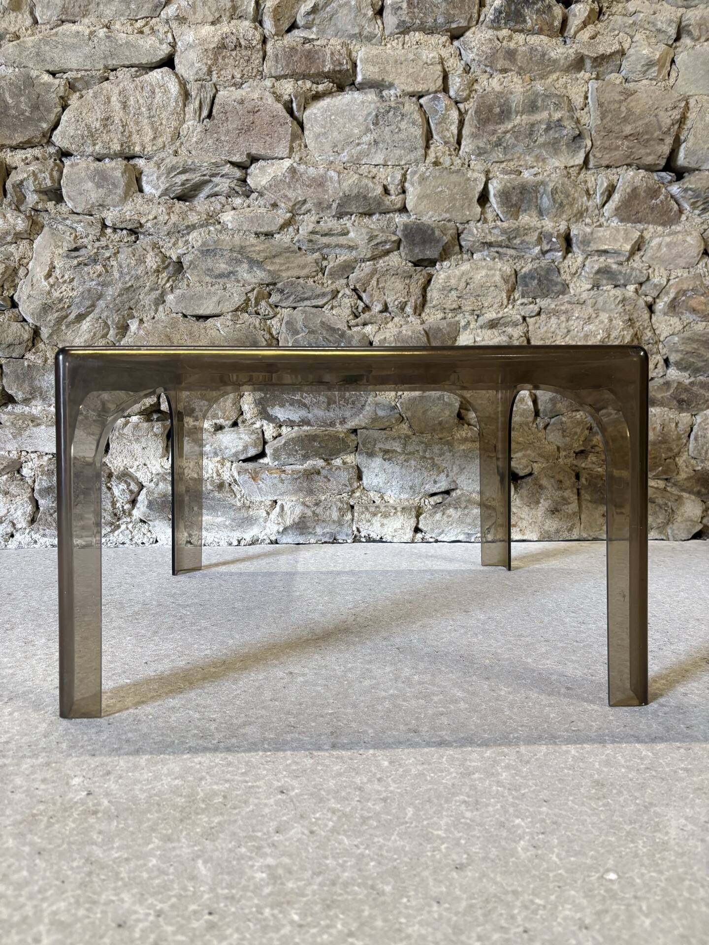 Square coffee table in moulded plastic, 1970