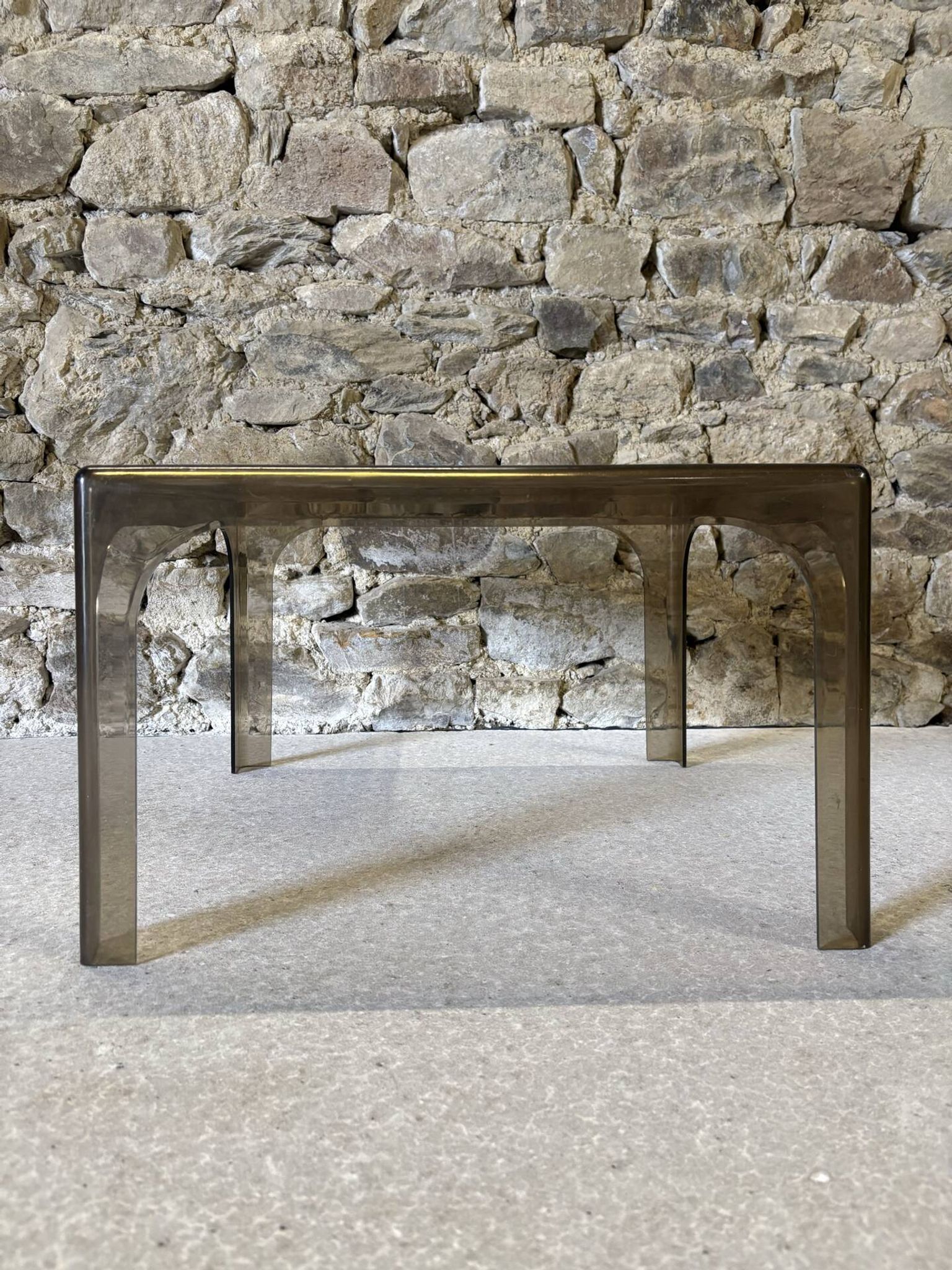Table basse carré en plastique moulé, 1970