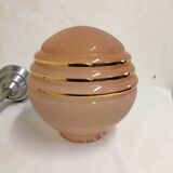 Art deco style frosted glass pendant light