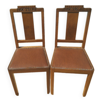 Antique wooden chairs