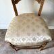 Chaise Napoléon III en bois doré et coton fleuri, XIXème siècle