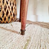 Duo of antique wooden chairs seated redone