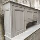 Gray patinated kitchen cabinet