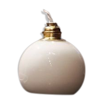 Suspension walker old opaline white globe spirit night light 1930 Art Deco TBE