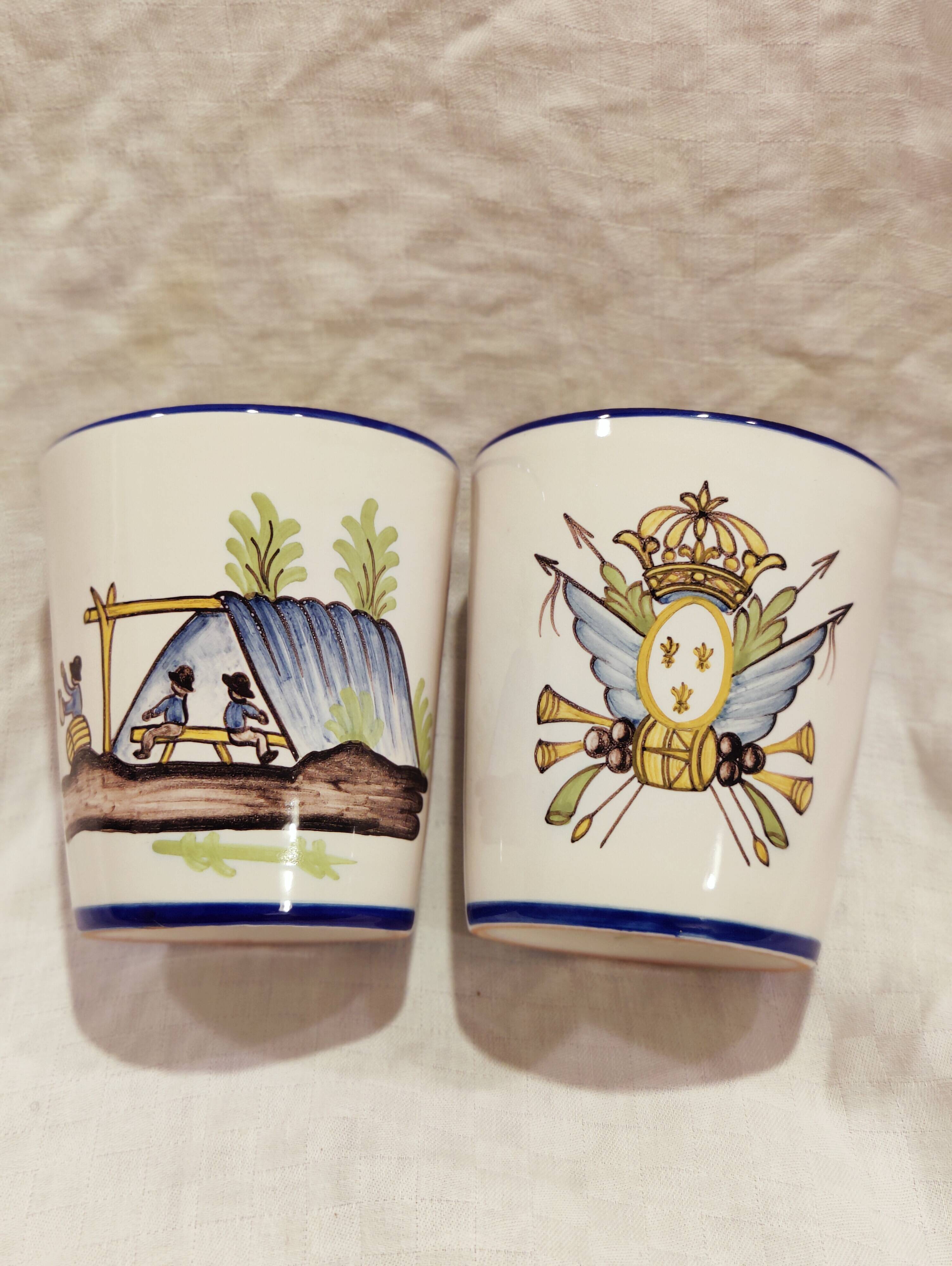 Nevers Montagnon earthenware cup commemorating the Revolution