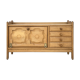Small oak and leather enfilade by Guillerme and Chambron