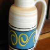 Ceramic vase matte bottom and decor enamels