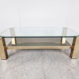 Vintage golden coffee table, 1970