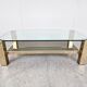 Vintage golden coffee table, 1970