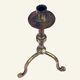 Brutalist Candle Holder - Gilded & Patinated Bronze - 1950s
