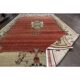 1970s Vintage Turkish Handmade Wool & Cotton Red Area Rug 239x363