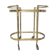 1960s golden bamboo metal serving trolley