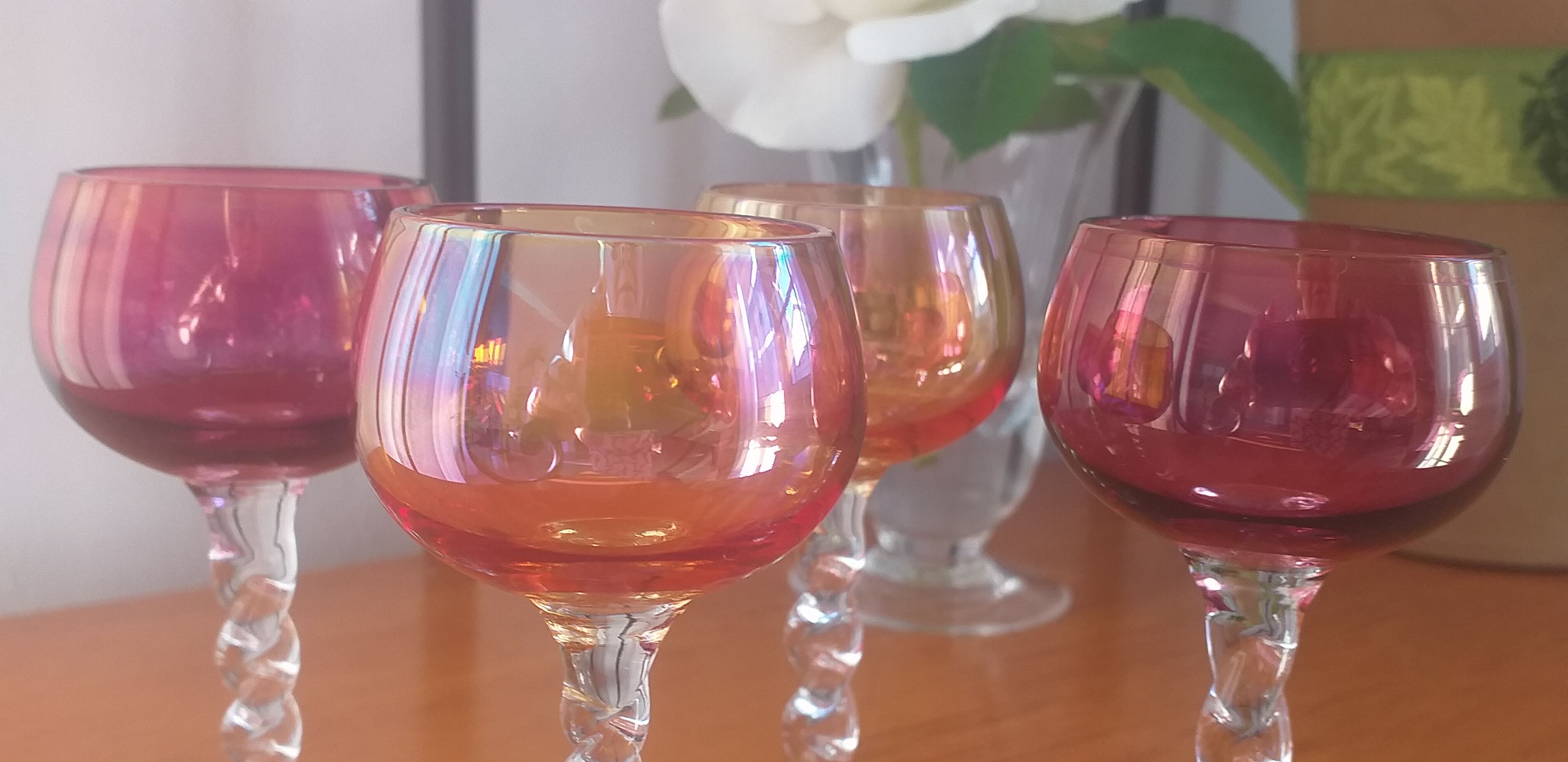 Verres à liqueur en verre soufflé