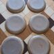 Puisaye stoneware dinner plates by Jean-Pierre Prud'homme