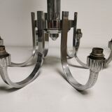 Petitot art deco chandelier, opalescent glass