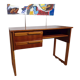 Bureau vintage des années 50 pied traineau teck