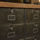 Ronéo 2-column, 8-flap cabinet, French work, circa 1950