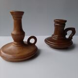 Lot of candlestick in vintage gres