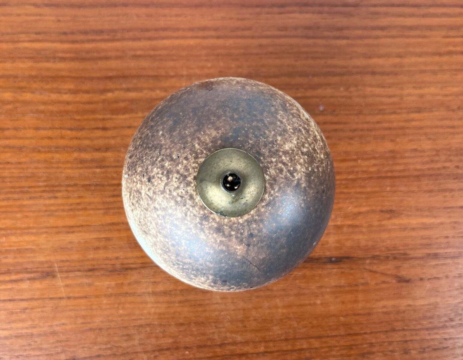 Mid-century modern ceramic oil lamp by Danish studio Aage Würtz, 1956.