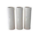 Set of 3 ivory bamboo vases