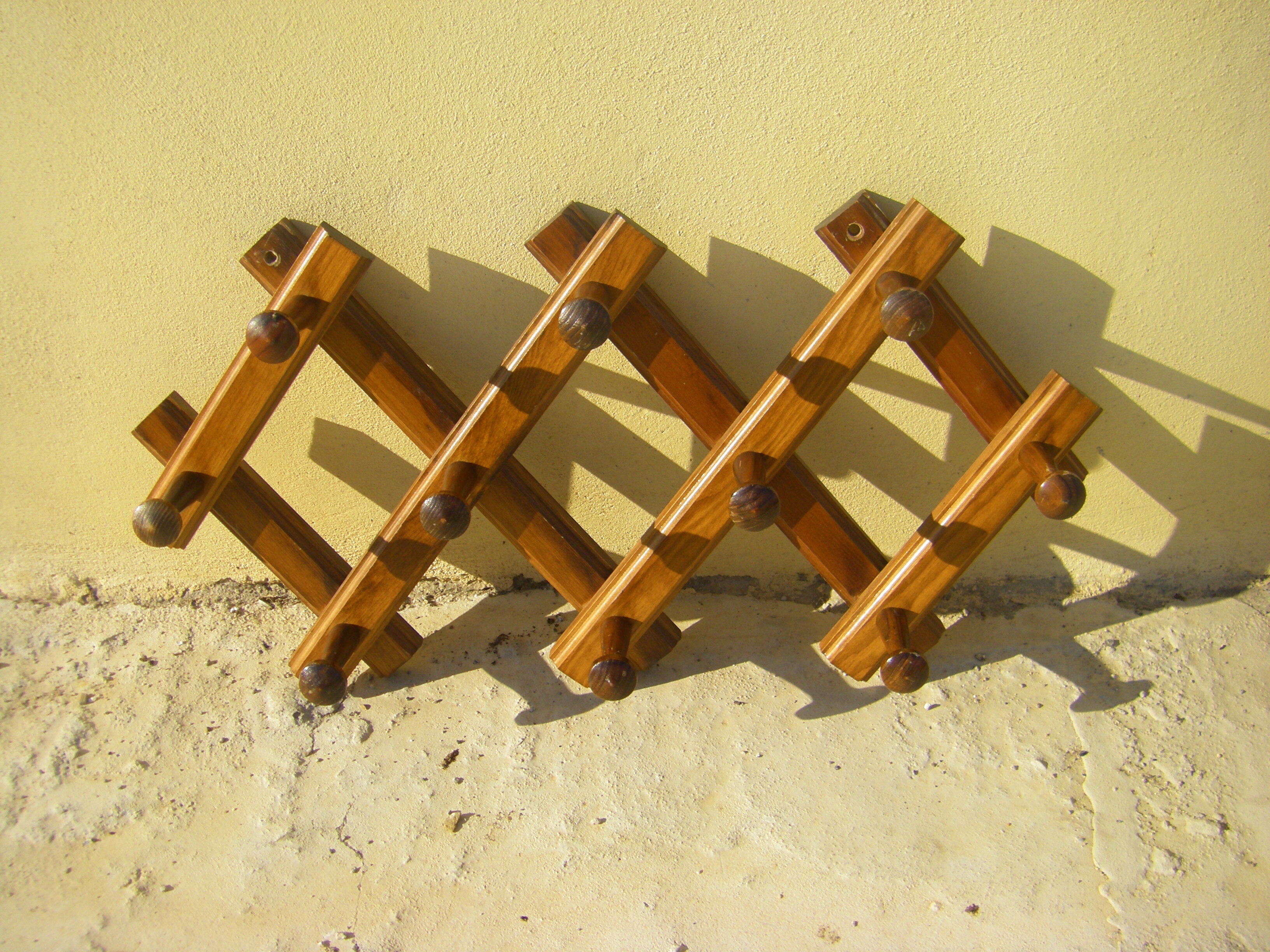 Vintage accordion coat rack