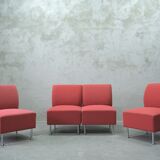 Vintage Finnish Living Room Set from Isku, 1980s, Set of 4