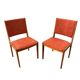 Pair of Scandinavian chairs in solid teak from the 1970s.