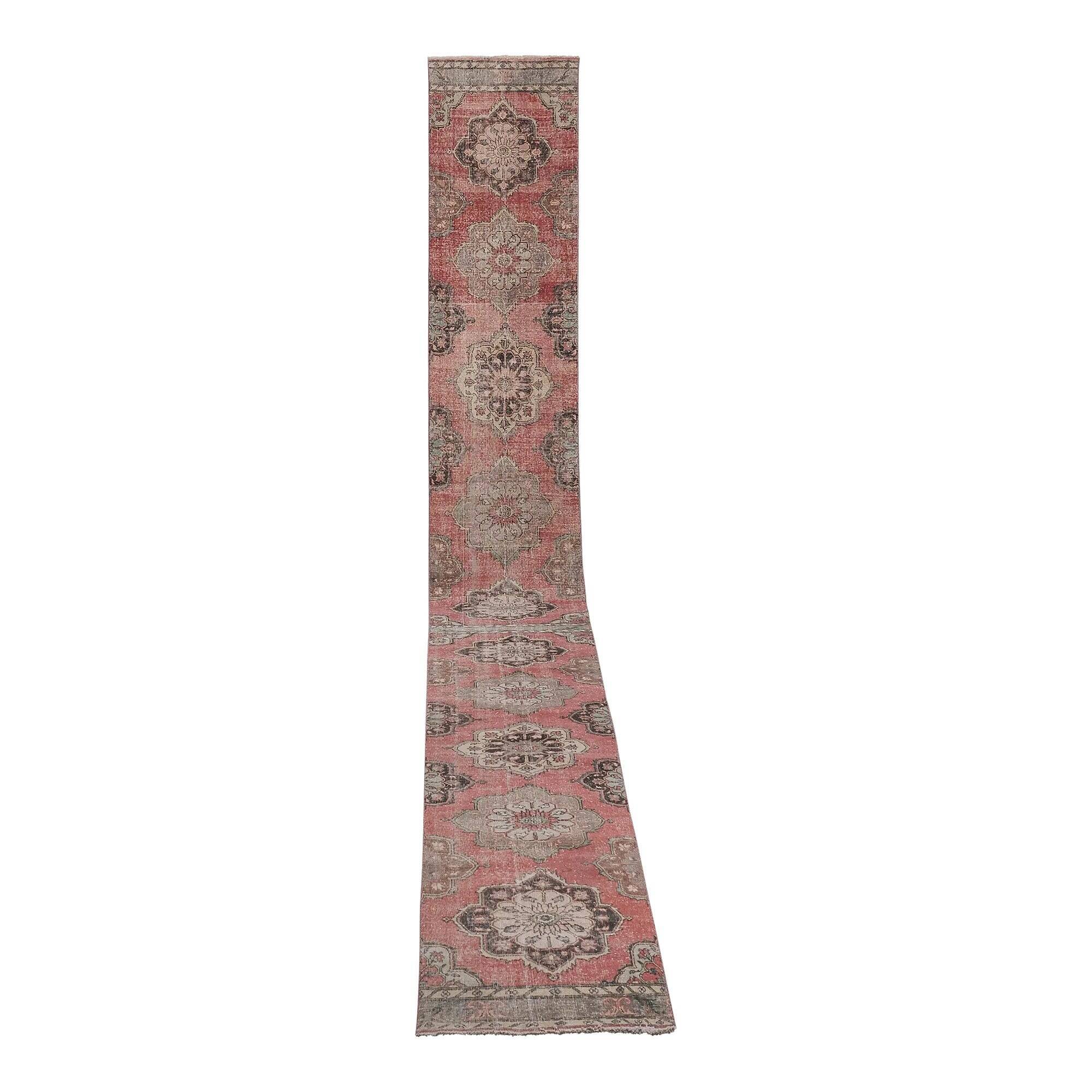Tapis de couloir turc vintage