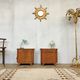 Pair of night tables feet compass bedside end of vintage sofa old 1950 1960 retro