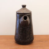 Glazed stoneware coffee maker signed