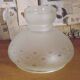 Replacement lampshade in opaque white glass in vintage French lantern style.