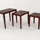 Tables gigognes en palissandre par Severin Hansen, Haslev Møbelsnedker Danemark années 60.