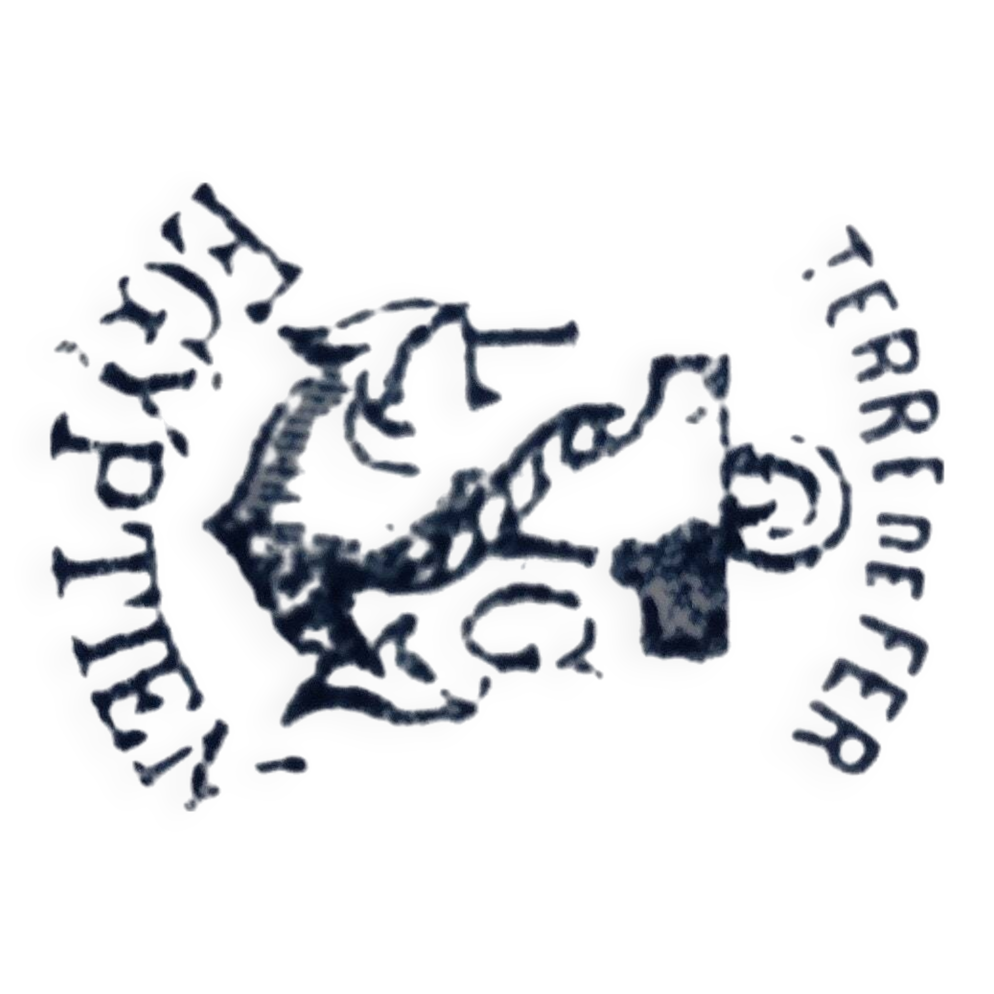 6 Clairefontaine Egyptian dessert plates