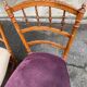 2 Napoleon III chairs in solid wood and velvet fabric