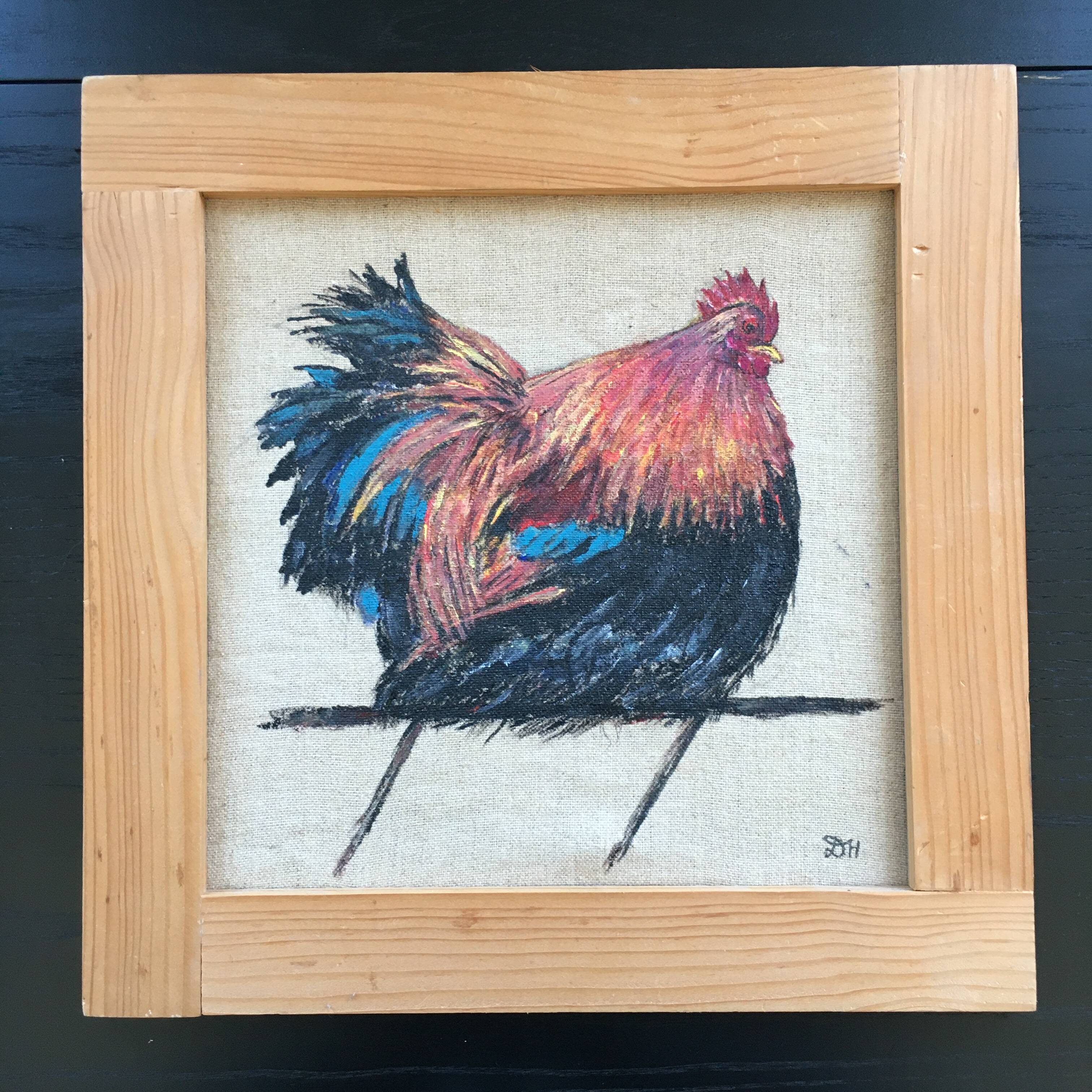 Brown hen painting