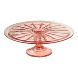 Pink Rosaline Art Deco Cake Stand Pastry Dish Scailmont