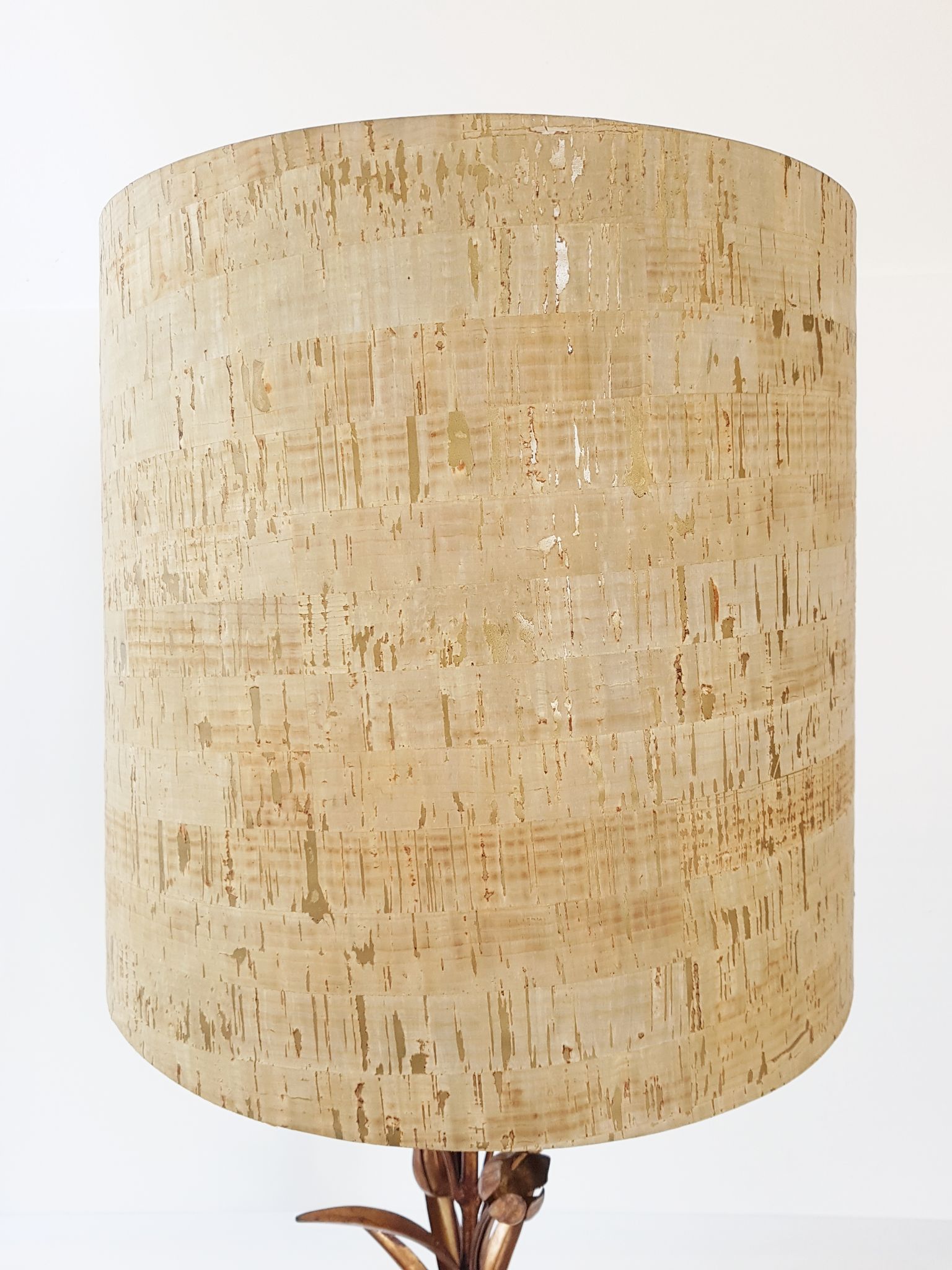 Lampe de table en métal doré 1970