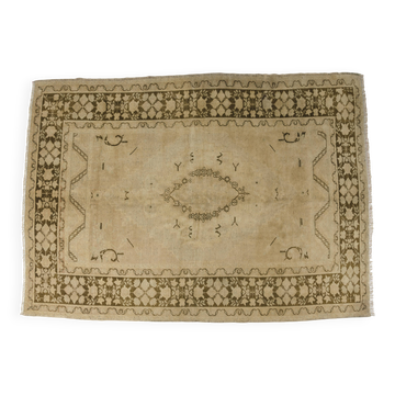 Oushak Handknotted Vintage Floor Rug